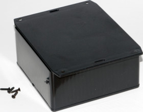 ABS enclosure, (L x W x H) 120 x 120 x 59 mm, black (RAL 9005), IP54, 1591UF2SBK