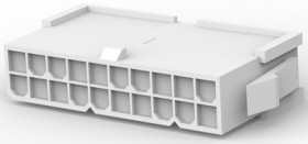 Plug housing, 20 pole, pitch 4.2 mm, straight, white, 2-1586018-0