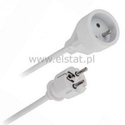Przedłużacz 1WT-1GN 5m biały (3x1,5)