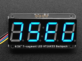 Assembled Adafruit 0.56" 4-Digit 7-Segment Display