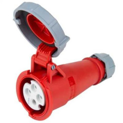 Gniazdo przenośne 1-częściowe 16A 4p 6h 400V IP67 AM-TOP zaciski śrubowe MEN544