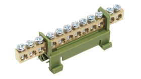 Mostek Zerowy Listwa Złączka Zacisk 12P Zielony Lzm-G12