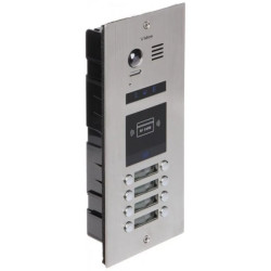 8 abonentowa stacja bramowa z wbudowanym czytnikiem zbliżeniowym umożliwiającym otwieranie wejścia za pomocą RFID S1508A