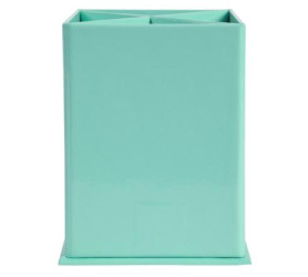Squared pen-holder 4 comp. pastel green