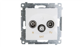Simon 54 Gniazdo Antenowe Rd/Tv/Sat Końcowe Białe Dask.01/11