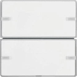 KNX e/s Q.x Przycisk 2-kr z polem opis., diod. LED RGB i czuj. temp., alu 80142321