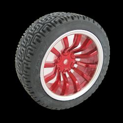 Koło do robota 65x25.5mm czerwone