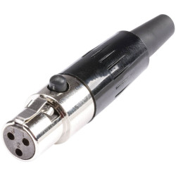 Hicon HI-XMCF3 Mini XLR Socket 3 Pins Silver Straight 1 Pc