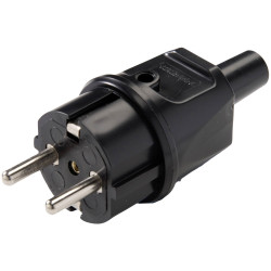 Martin Kaiser 514/sw Safety Plug, Black IP44, Reconnectable, Plug Type F