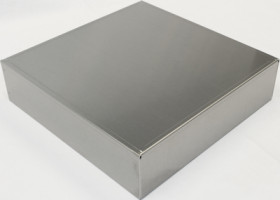 Aluminum enclosure, (L x W x H) 305 x 305 x 76 mm, natural, 1444-12123