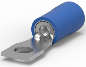 Insulated ring cable lug, 1.25-2.0 mm², AWG 16, 3.51 mm, M3.5, blue, 33173