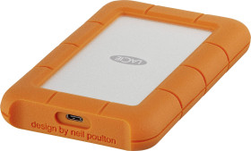 LaCie Rugged 2 TB Zewnętrzny dysk twardy 6,35 cm (2,5'') USB-C® srebrny, pomarańczowy STFR2000800