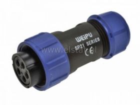 Złącze SP2110/S5 GN kabel ( 5P 5A); lutowane