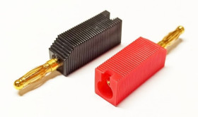 LAW 17 wtyk bananowy plastik złoty