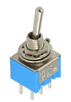 HEB4B-D Przełącznik hebelkowy dwusekcyjny, dwupołożeniowy ON-ON (do druku) DPDT