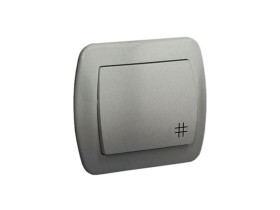 AKORD Wyłącznik krzyżowy aluminiowy metalik AW7/26 KONTAKT SIMON