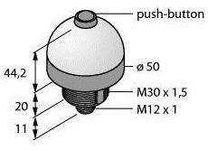 Element oświetleniowy ciągły Turck K50LRXXPPB2Q czerwony