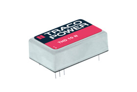 Konwerter DC/DC THD 10N, Uwe 18V dc, Uwe 9V, Uwy 3.3V dc, TRACOPOWER 2.7 A 10 W -40 °C 85 °C Otwór przelotowy