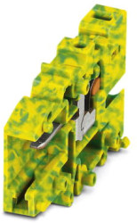 COMBI jack, push-in connection, 0.14-1.5 mm², 1 pole, 17.5 A, 6 kV, yellow/green, 3213373