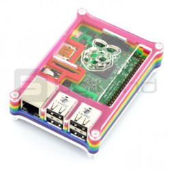 Obudowa Raspberry Pi Model 3B/2B Rainbow Case B