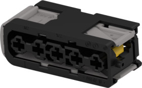 Socket, unequipped, 5 pole, straight, 1 row, black, 1544551-2