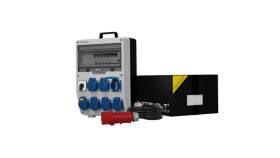 Rozdzielnica Budowlana Z Kablem I Łącznikiem Td-S/Fi Skh 7X230v Schuko...