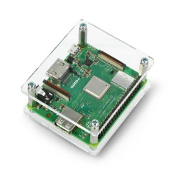 Obudowa Raspberry Pi 3 A+ przezroczysta otwarta