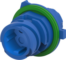 Plug, unequipped, 4 pole, straight, 2 rows, blue, 4-967402-1