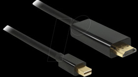 83699 Mini DisplayPort plug &gt; HDMI-A plug, 2 m, black