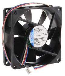 Wentylator osiowy 12 V DC DC 80 x 80 x 25mm 2W 69m³/h 32dB