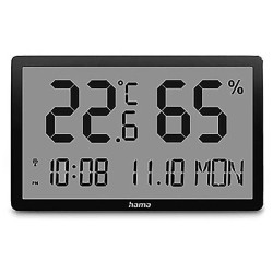 Hama 00222232 Lombok Digital Thermometer And Hygrometer Indoor Black