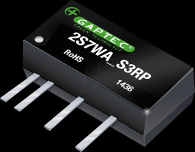 2S7WA_2405S3RP DC/DC converter, 2 W, 5 V, SIL 7
