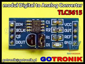 Moduł TLC5615 przetwornik DAC D/A cyfrowo-analogowy