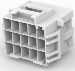 Socket housing, 15 pole, pitch 6 mm, straight, natural, 1-1971875-7