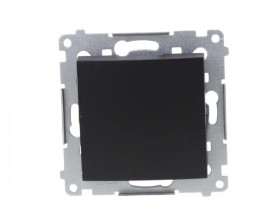 Simon 54 Przycisk pojedynczy rozwierny bez piktogramu (moduł) 10AX 250V szybkozłącza, czarny mat DPR1.01/49