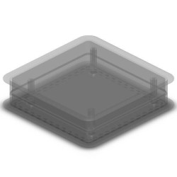 Teko - seria TEK-B (TEK-MBD.0) - uniwersalna obudowa przezroczysta (103,4 x 103,4 x 27,8 mm)