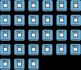 0646 1110 Temperature measuring points testoterm, +110 °C, 50 pcs.