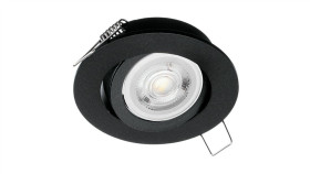 Oprawa Milano Okrągła Czarna Piaskowana Regulowana