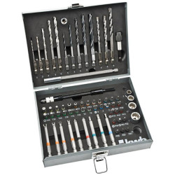 kwb 106300 Bit set 67-pc 1/4&quot; Hex quick-change holder Metal case
