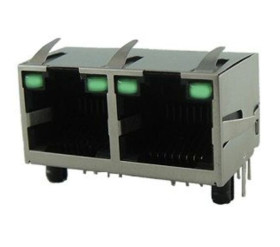 Złącze RJ45 Żeński Złącze RJ45 Montaż na płytce drukowanej Amphenol Communications Solutions, 8P8C-żyłowe