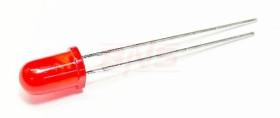 KTL0500CDI dioda LED 5mm czerwona dyfuzyjna, jasność 20-40mcd