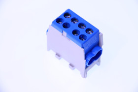 Złączka śrubowa kompaktowa podwójna DIN 100A 2,5 - 25mm2 niebieska