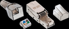 76204A RJ45 plug Cat.6A 500MHz, field-installable, shielded