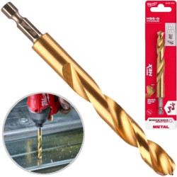 Wiertło do metalu HSS-G TIN 12x82/127mm 1/4 HEX MILWAUKEE