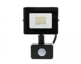 NAŚWIETLACZ LED SMD KASTEL 10W 4000K 800LM IP65 CZARNY CZ. PIR C64-S-LFK-010BL-4K