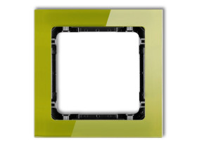DECO Ramka uniwersalna - efekt szkła (ramka zielona: spód czarny) zielony 2-12-DRS-1 KARLIK