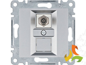 LUMINA Gniazdo antenowe typu "F" srebrne WL3252 HAGER