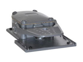 Wyłącznik nożny pojedynczy, bez osłony, metalowy, zestyki migowe 1Z 1R KR100S11