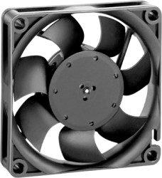 DC axial fan, 24 V, 70 x 70 x 15 mm, 44 m³/h, 38 dB, sintec slide bearing, ebm-papst 714 F