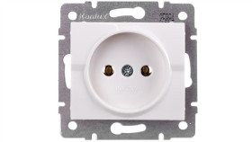 Logi Gniazdo Pojedyncze Śrubowy Biały 16A 250V 021210102 25084